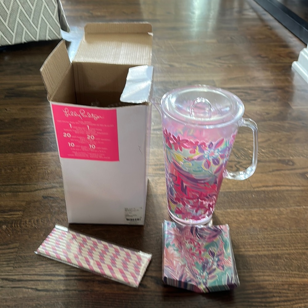 Lilly Pulitzer pitcher party set